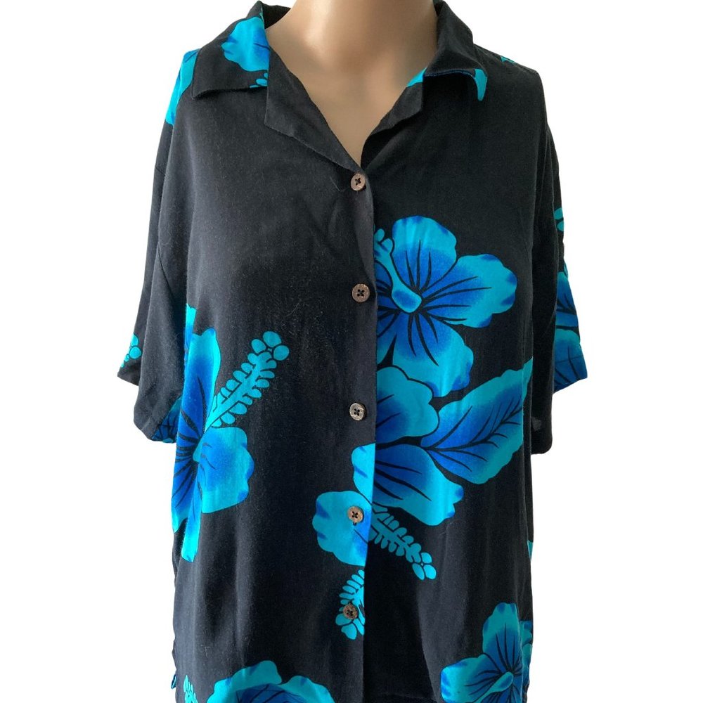 Favant Hawaiian Hibiscus Size S Button-Down Shirt